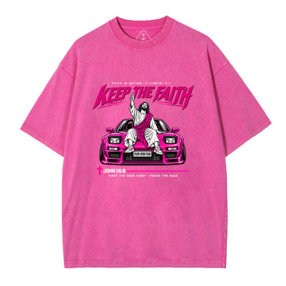 Keep The Faith Christian Washed T-Shirt