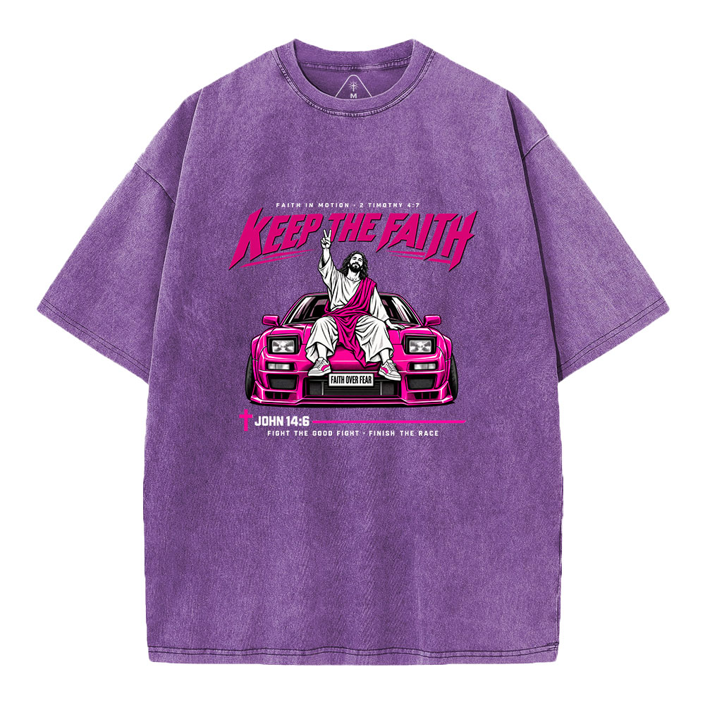 Keep The Faith Christian Washed T-Shirt