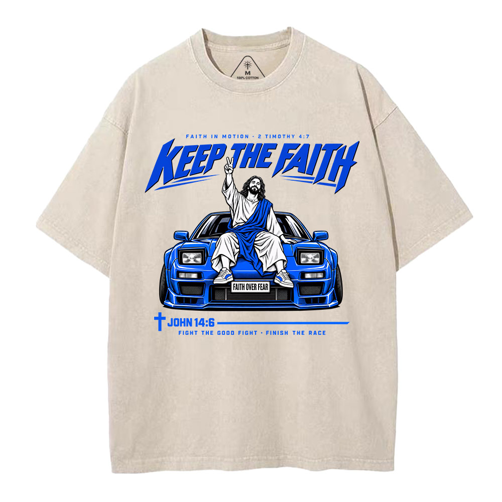 Keep The Faith Christian Washed T-Shirt