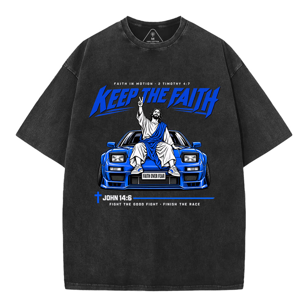 Keep The Faith Christian Washed T-Shirt