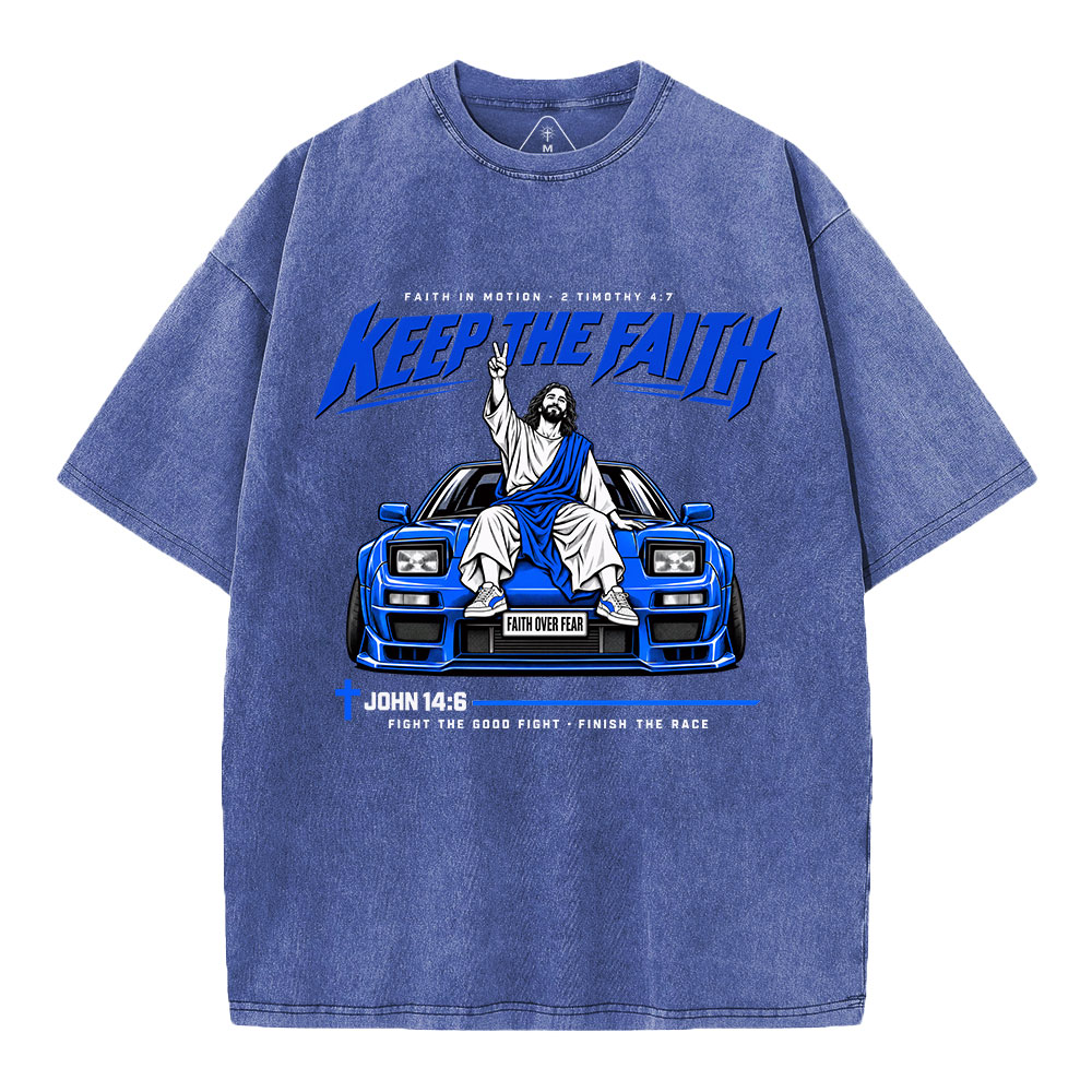 Keep The Faith Christian Washed T-Shirt