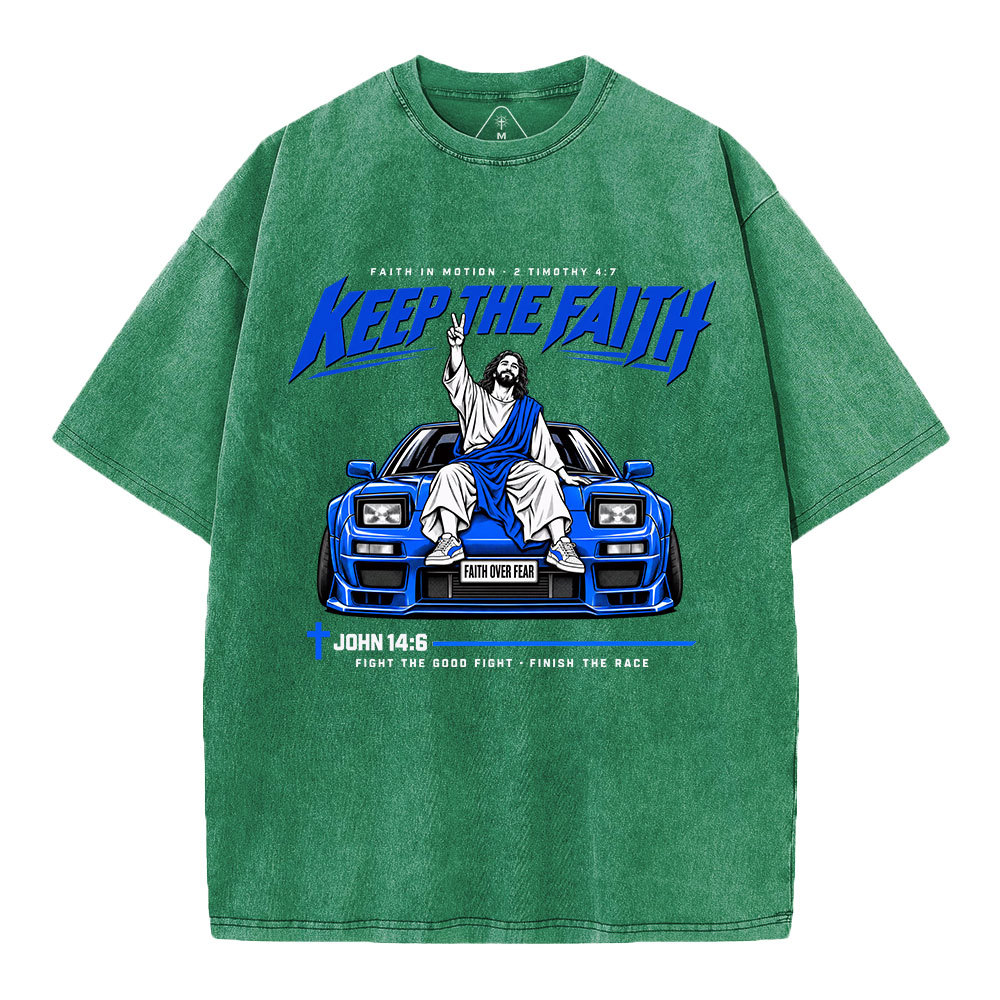 Keep The Faith Christian Washed T-Shirt