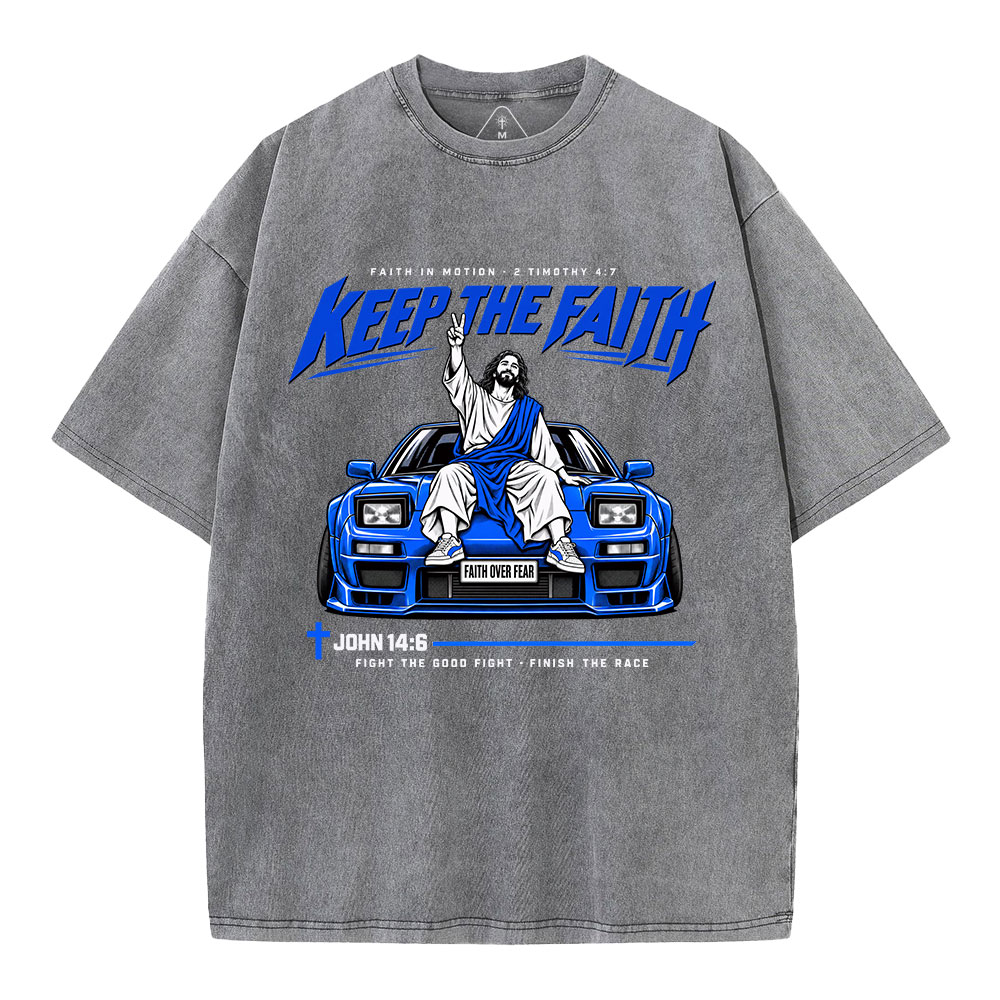 Keep The Faith Christian Washed T-Shirt