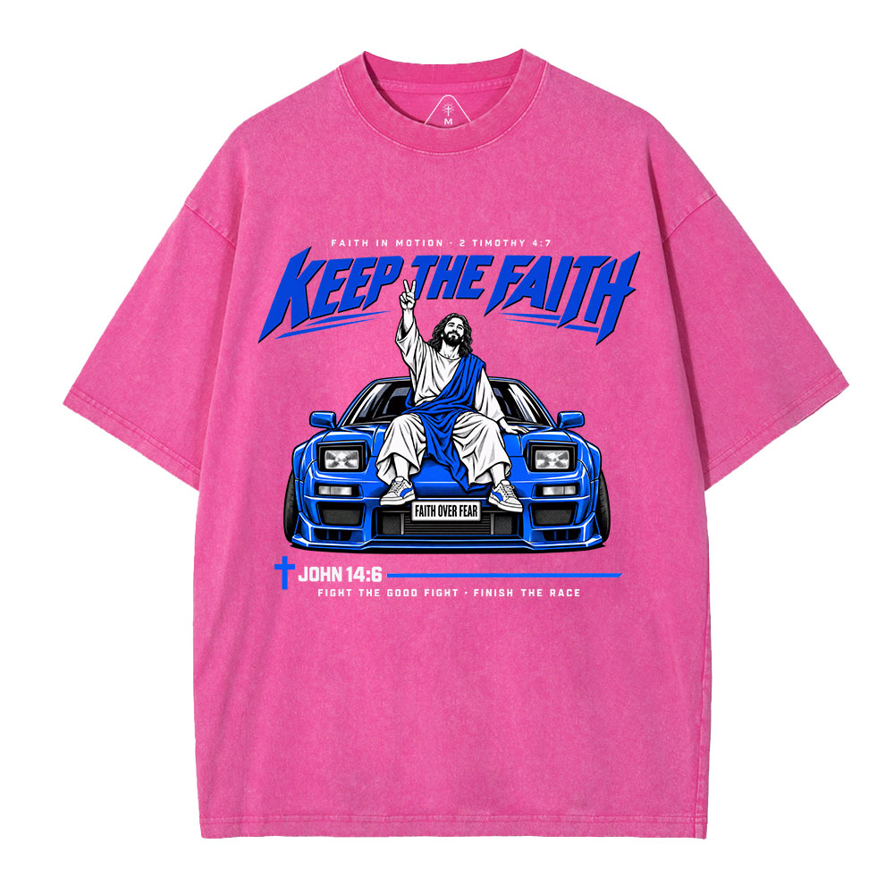 Keep The Faith Christian Washed T-Shirt