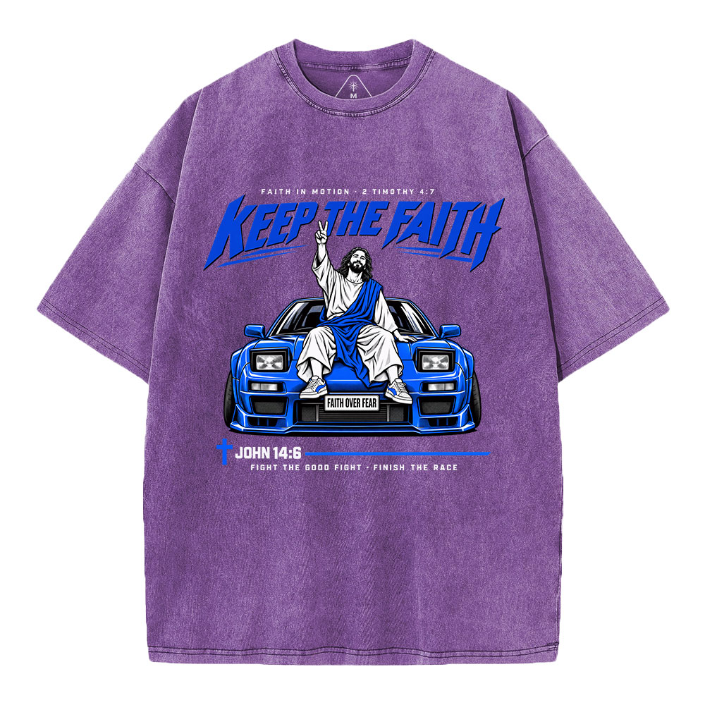Keep The Faith Christian Washed T-Shirt