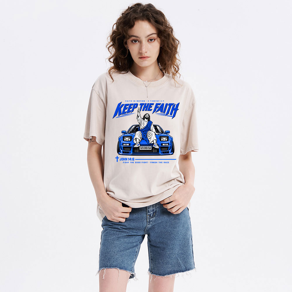Keep The Faith Christian Washed T-Shirt