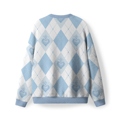 Keep Your Heart On Fire For Jesus Furry Christian Lightweight Sweater