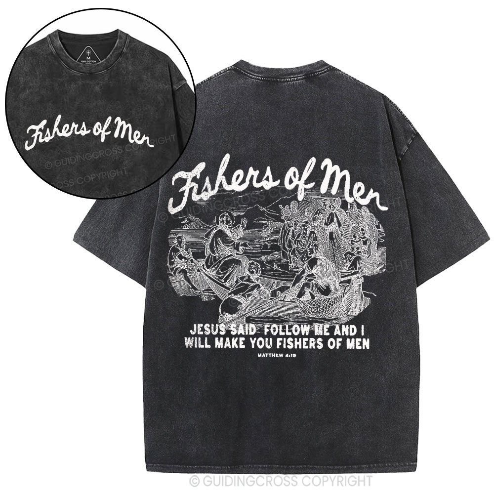 Fishers Of Men Christian Washed T-Shirt