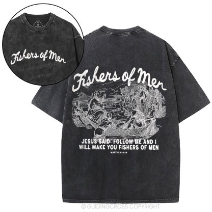 Fishers Of Men Christian Washed T-Shirt