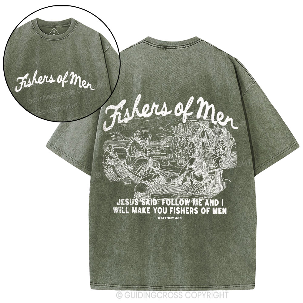 Fishers Of Men Christian Washed T-Shirt