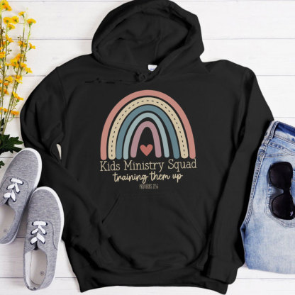 Kids Ministry Squad Training Them Up Christian Hoodie