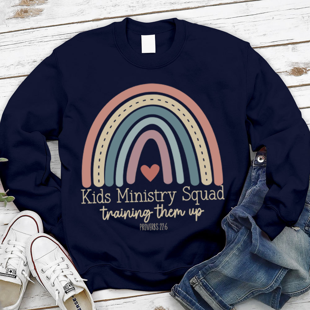 Kids Ministry Squad Training Them Up Christian Sweatshirt