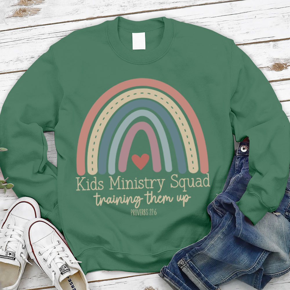 Kids Ministry Squad Training Them Up Christian Sweatshirt