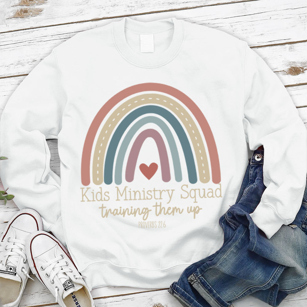 Kids Ministry Squad Training Them Up Christian Sweatshirt