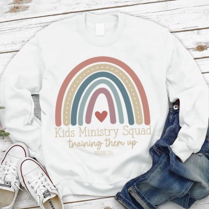 Kids Ministry Squad Training Them Up Christian Sweatshirt