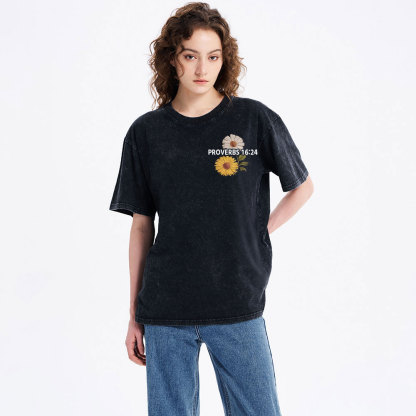 Kind Words Are Like Honey Christian Washed T-Shirt