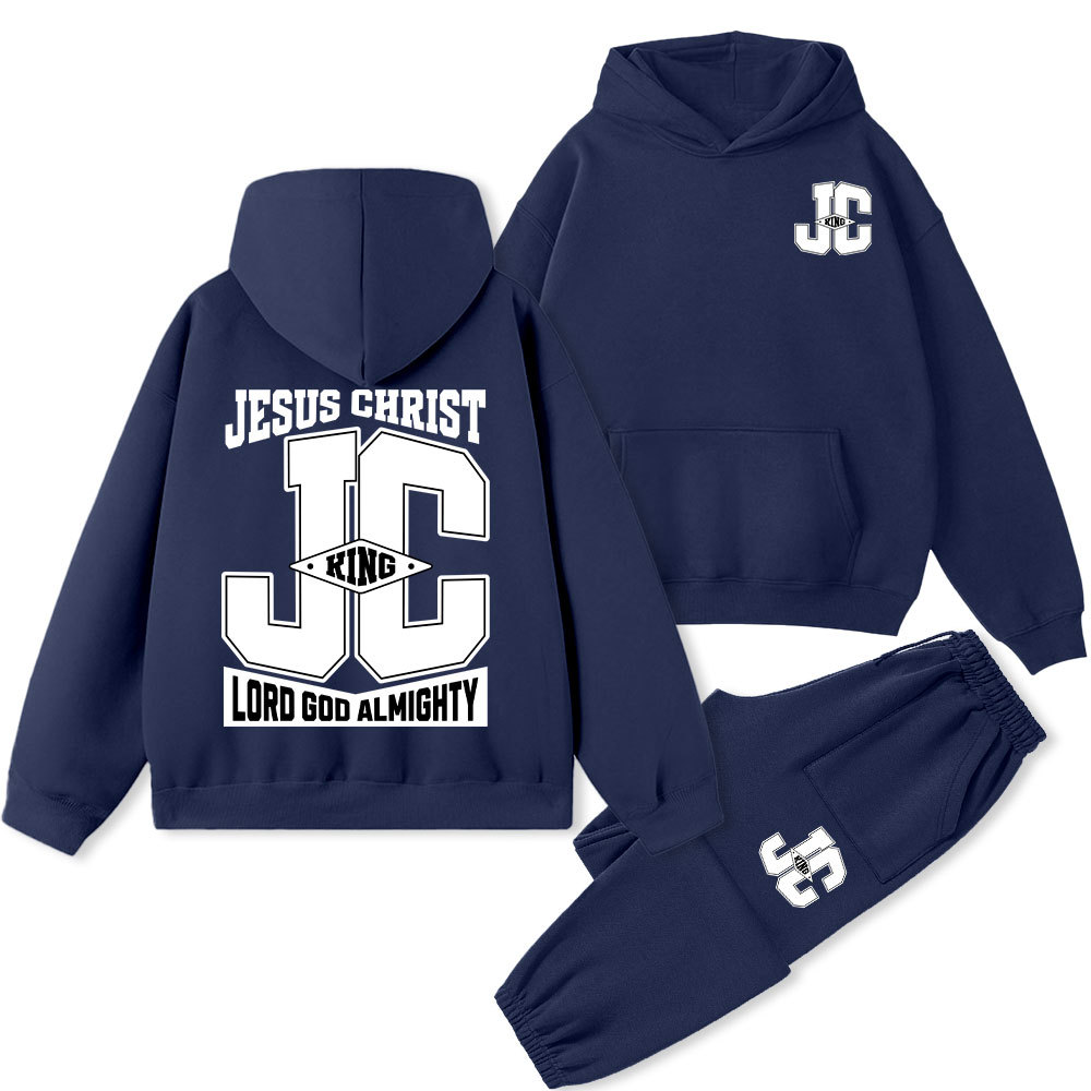 King Jesus Christ Christian Fleece Hoodie Set
