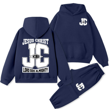 King Jesus Christ Christian Fleece Hoodie Set