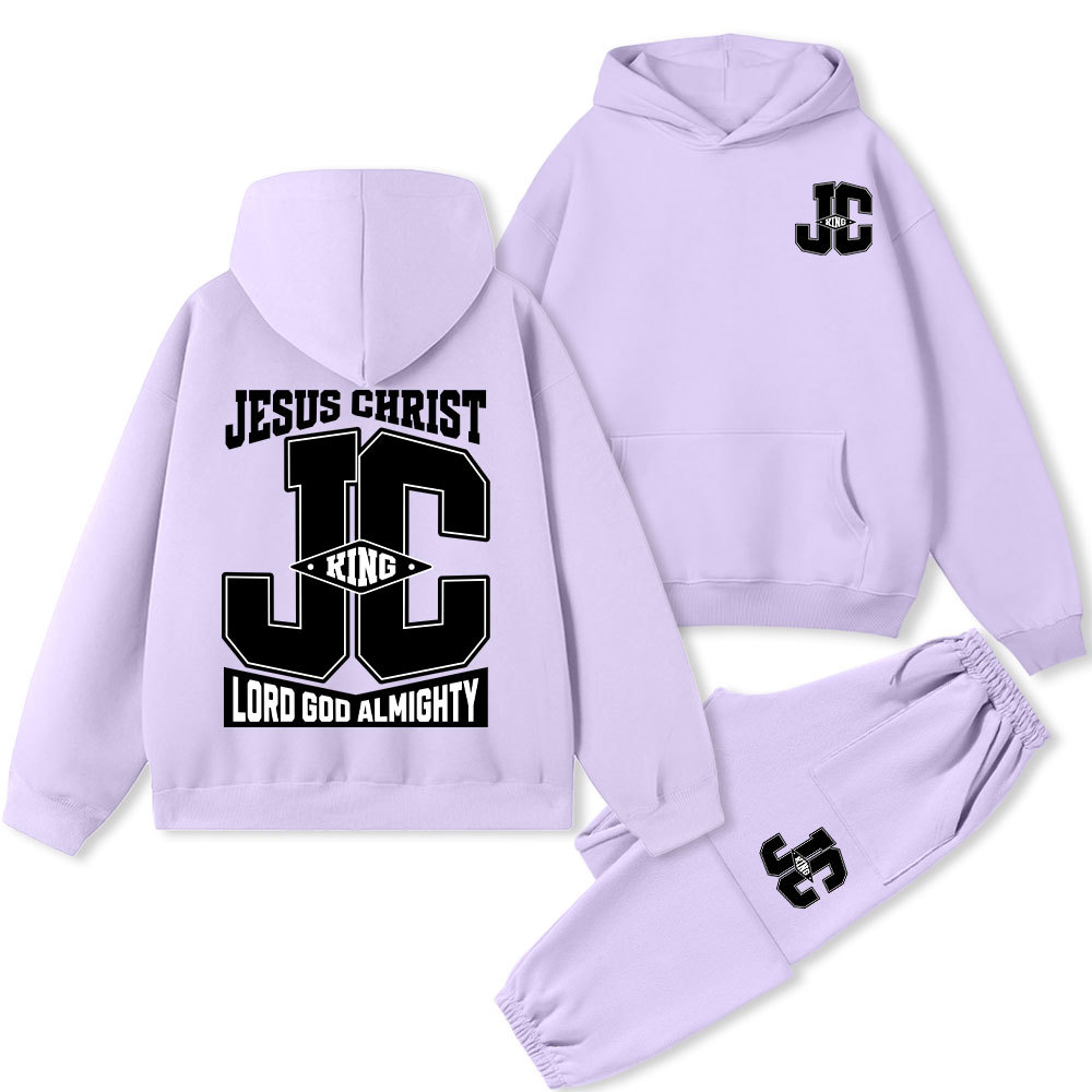 King Jesus Christ Christian Fleece Hoodie Set