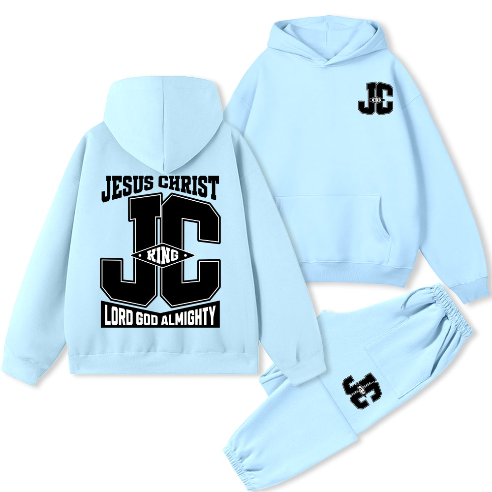 King Jesus Christ Christian Fleece Hoodie Set
