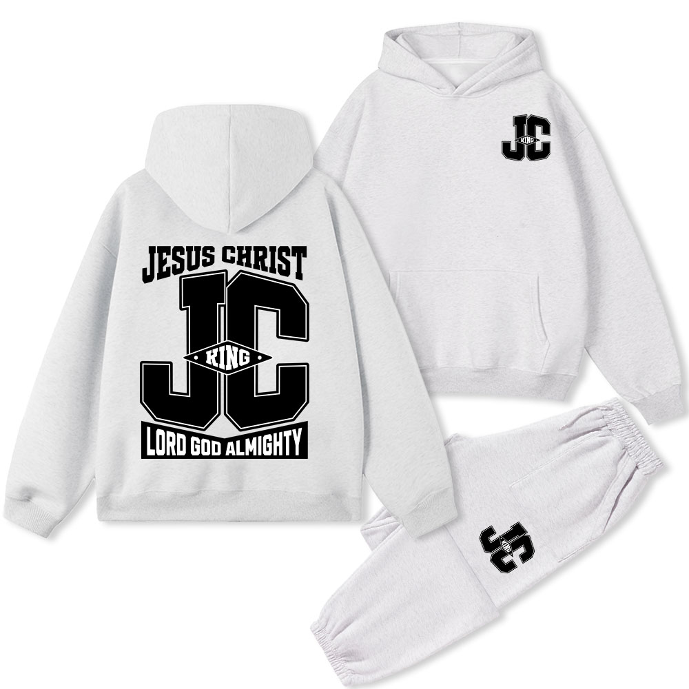 King Jesus Christ Christian Fleece Hoodie Set