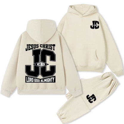 King Jesus Christ Christian Fleece Hoodie Set