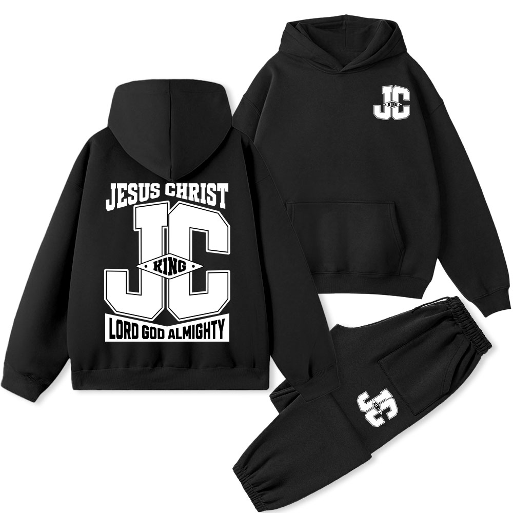King Jesus Christ Christian Fleece Hoodie Set