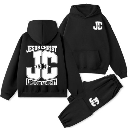 King Jesus Christ Christian Fleece Hoodie Set