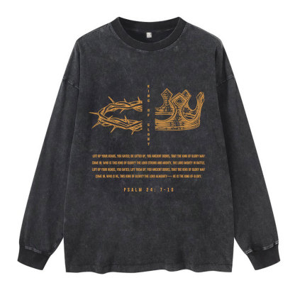 King Of Glory Washed Long Sleeve T-Shirt