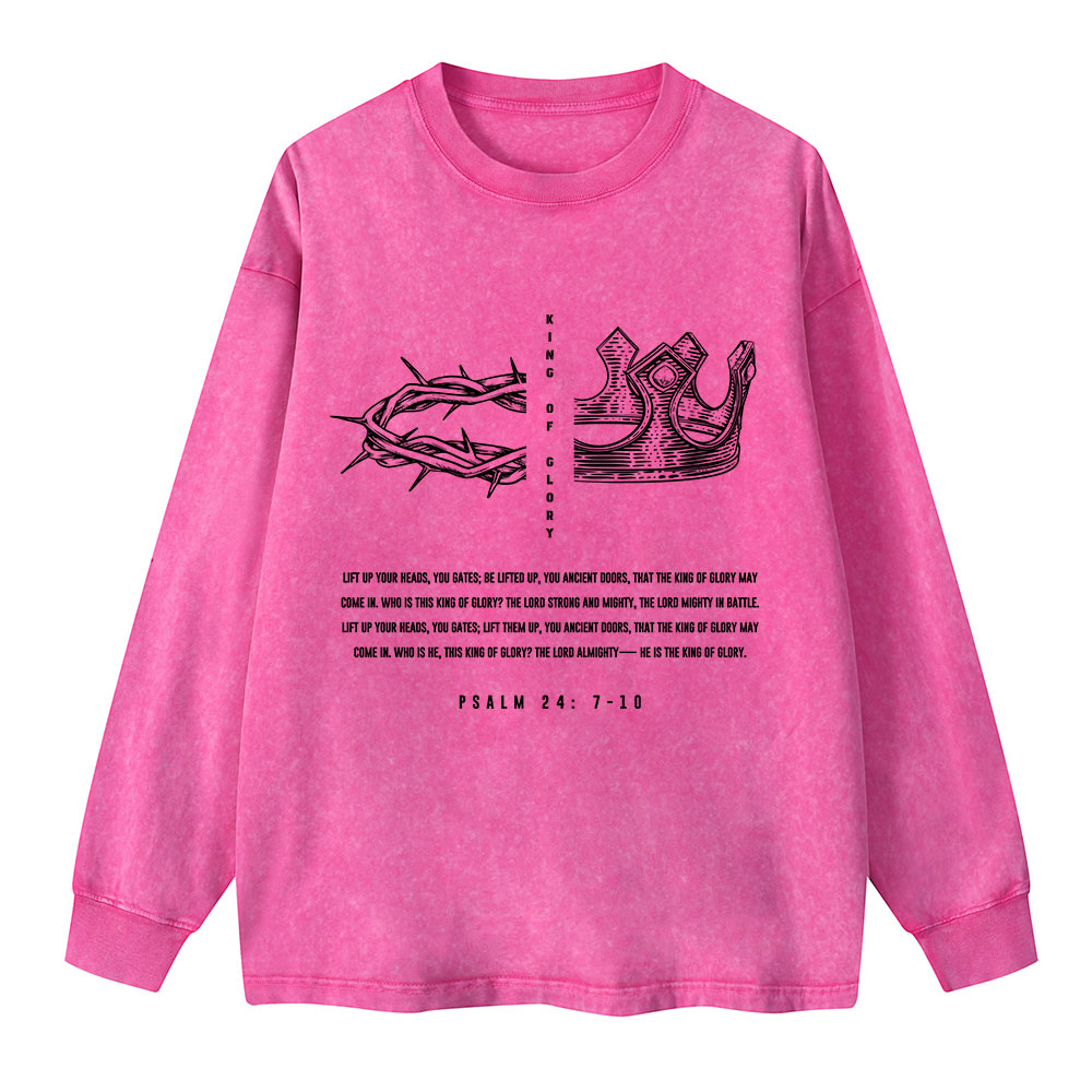 King Of Glory Washed Long Sleeve T-Shirt