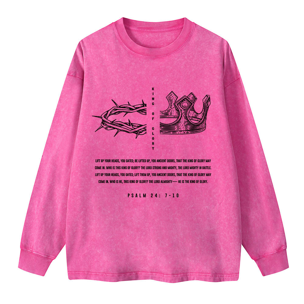 King Of Glory Washed Long Sleeve T-Shirt