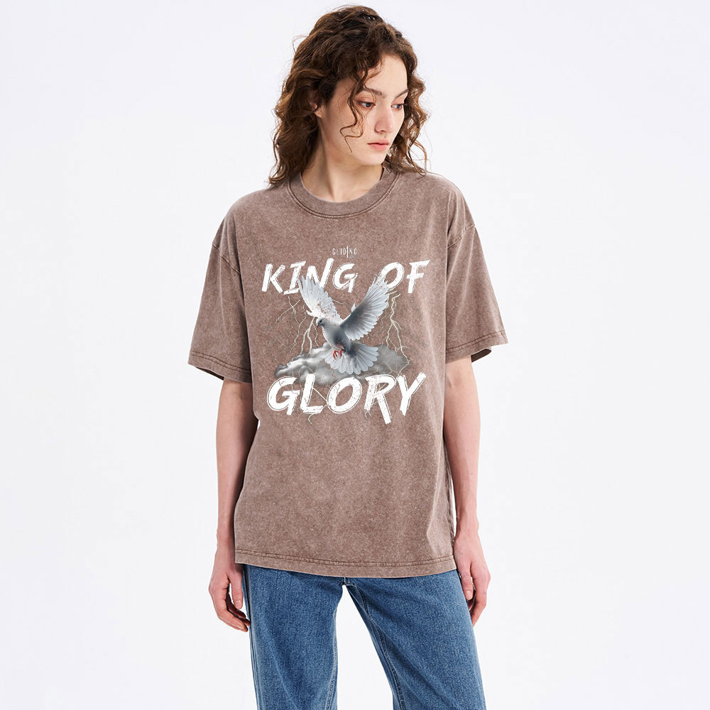 King Of Glory Christian Washed T-Shirt