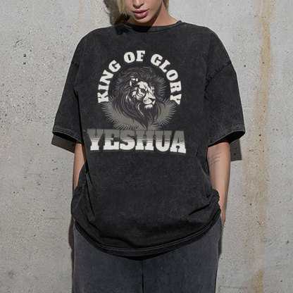 King Of Glory Christian Washed T-Shirt