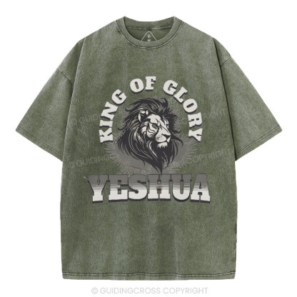 King Of Glory Christian Washed T-Shirt