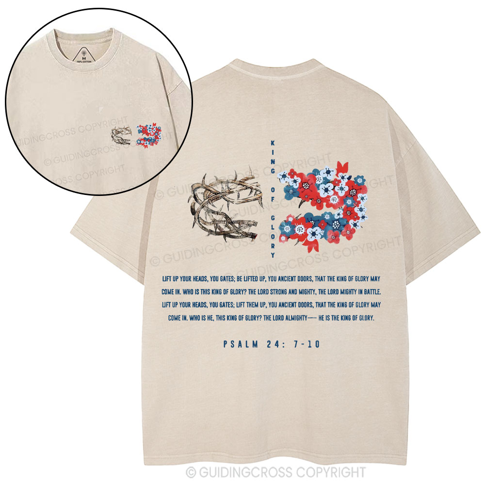 King Of Glory Christian Washed T-Shirt