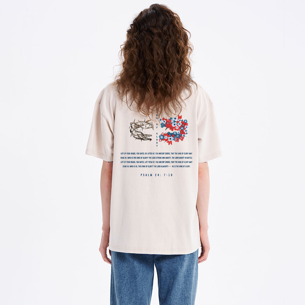 King Of Glory Christian Washed T-Shirt