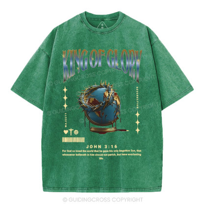 King Of Glory Christian Washed T-Shirt