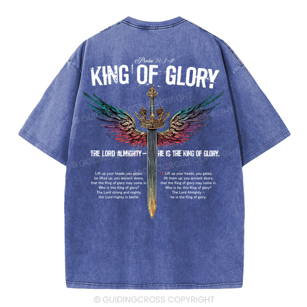 King Of Glory Christian Washed T-Shirt