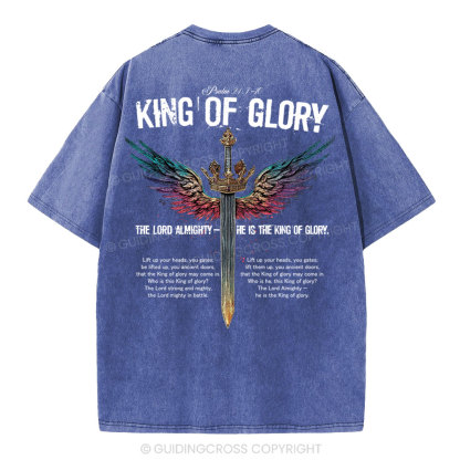 King Of Glory Christian Washed T-Shirt