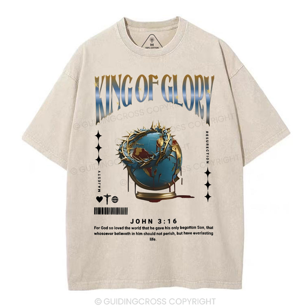 King Of Glory Christian Washed T-Shirt
