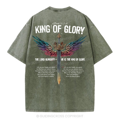 King Of Glory Christian Washed T-Shirt