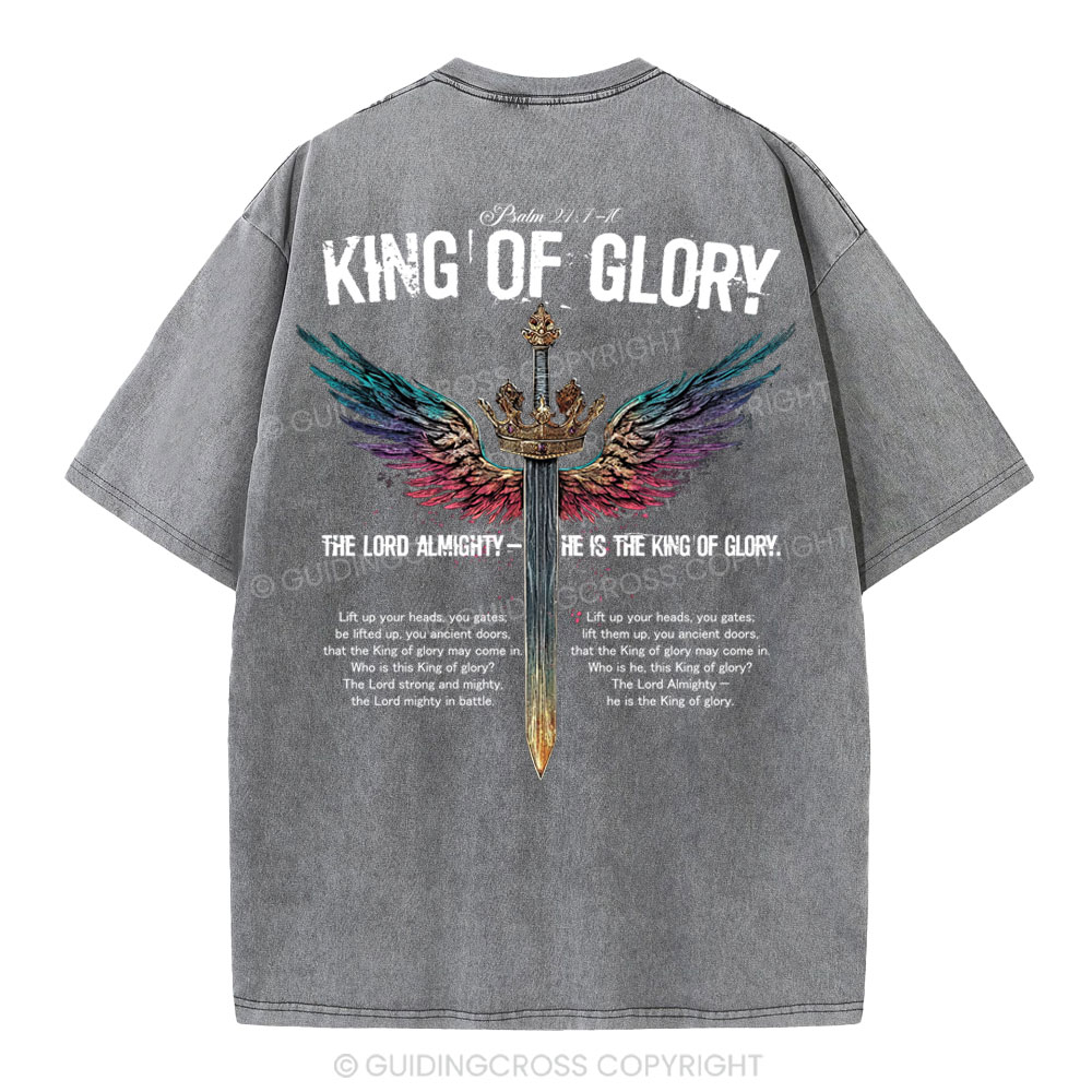 King Of Glory Christian Washed T-Shirt
