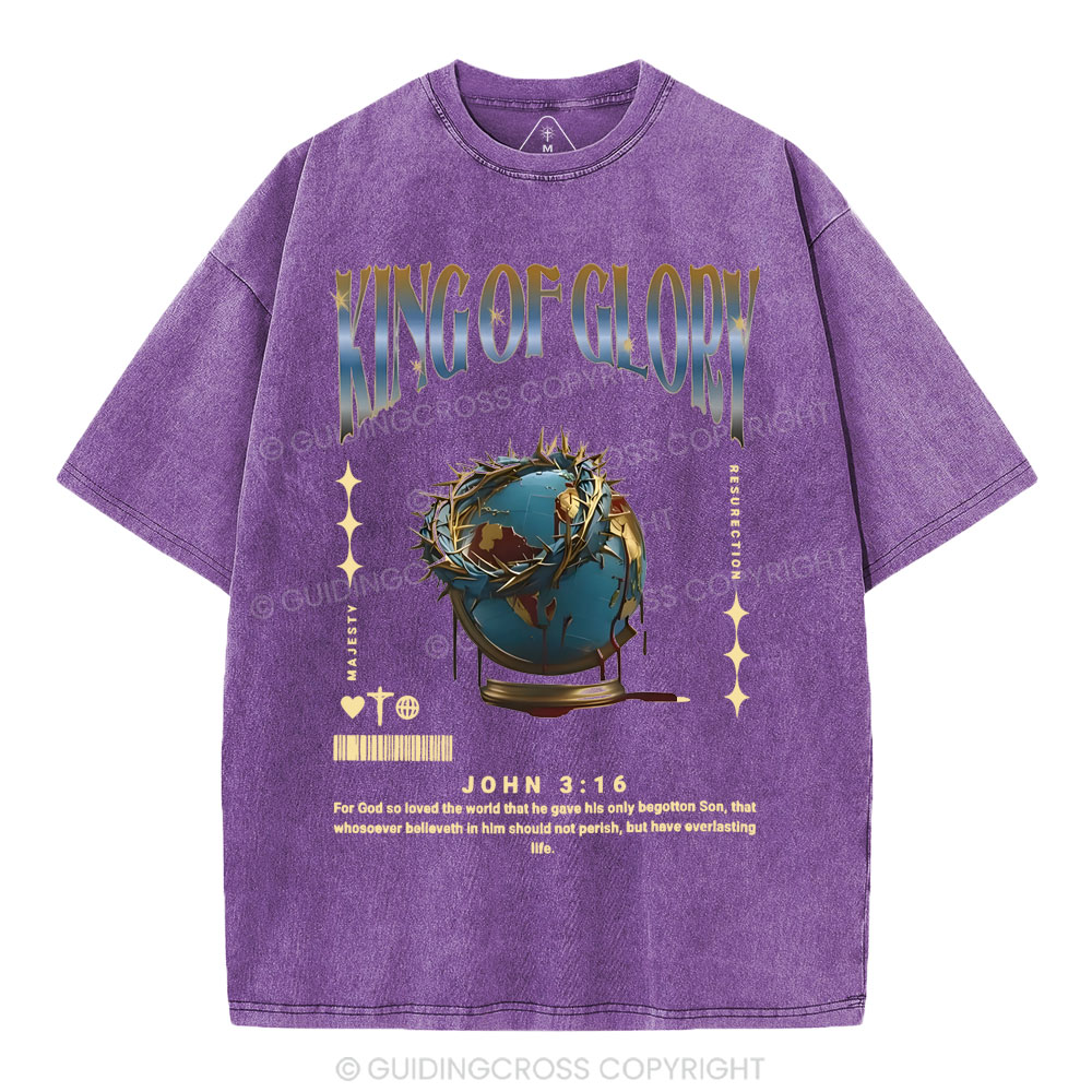 King Of Glory Christian Washed T-Shirt