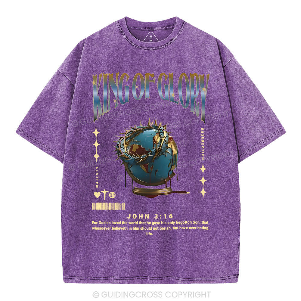 King Of Glory Christian Washed T-Shirt