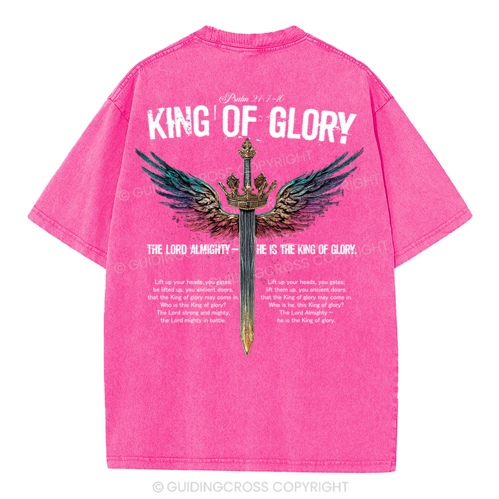 King Of Glory Christian Washed T-Shirt
