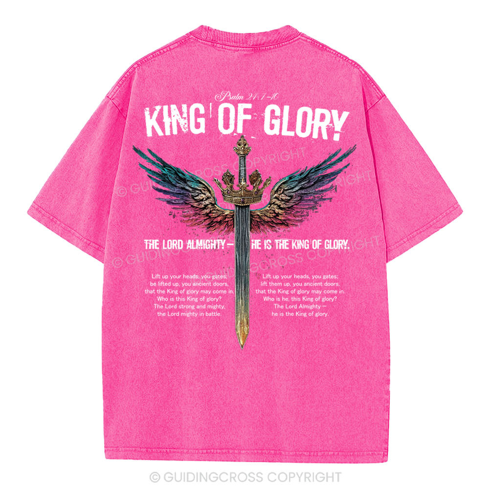 King Of Glory Christian Washed T-Shirt