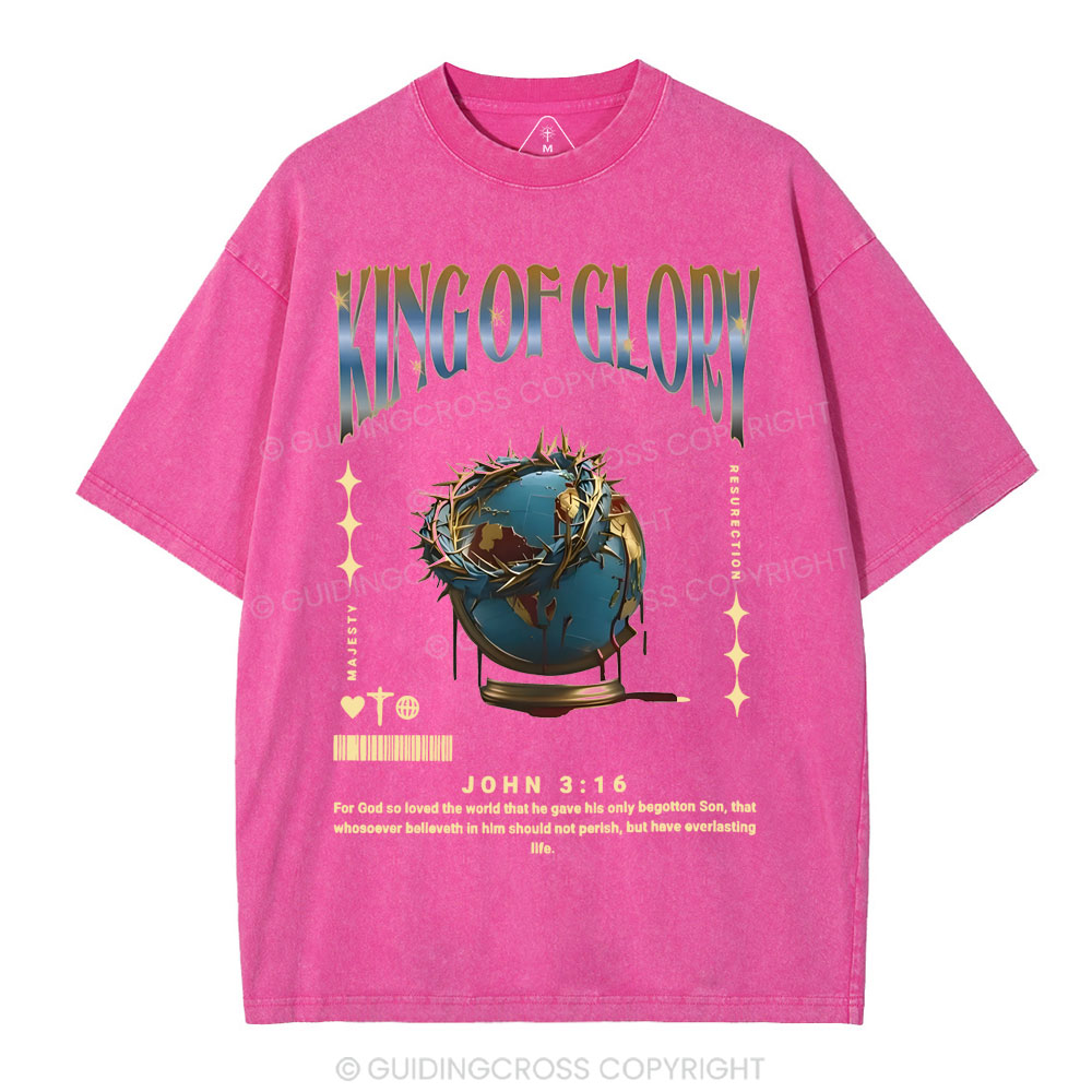 King Of Glory Christian Washed T-Shirt
