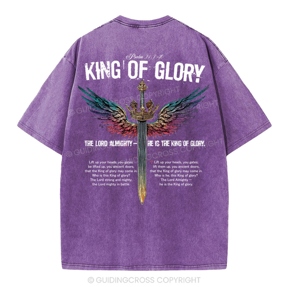 King Of Glory Christian Washed T-Shirt
