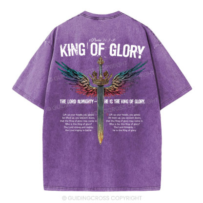 King Of Glory Christian Washed T-Shirt