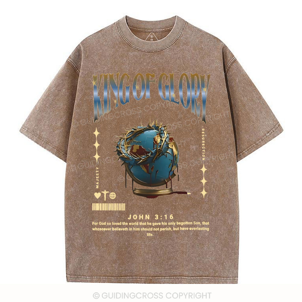 King Of Glory Christian Washed T-Shirt